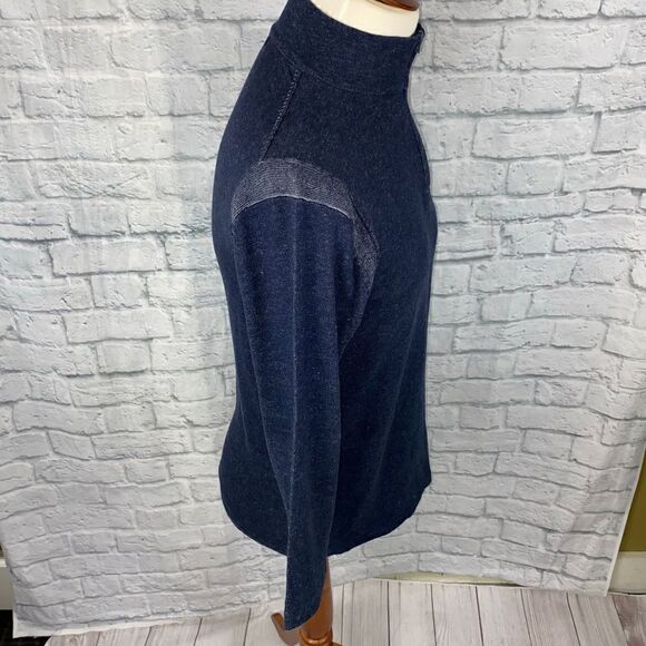 Age of wisdom quarter zip pullover lightweight men’s navy blue - Picture 6 of 11
